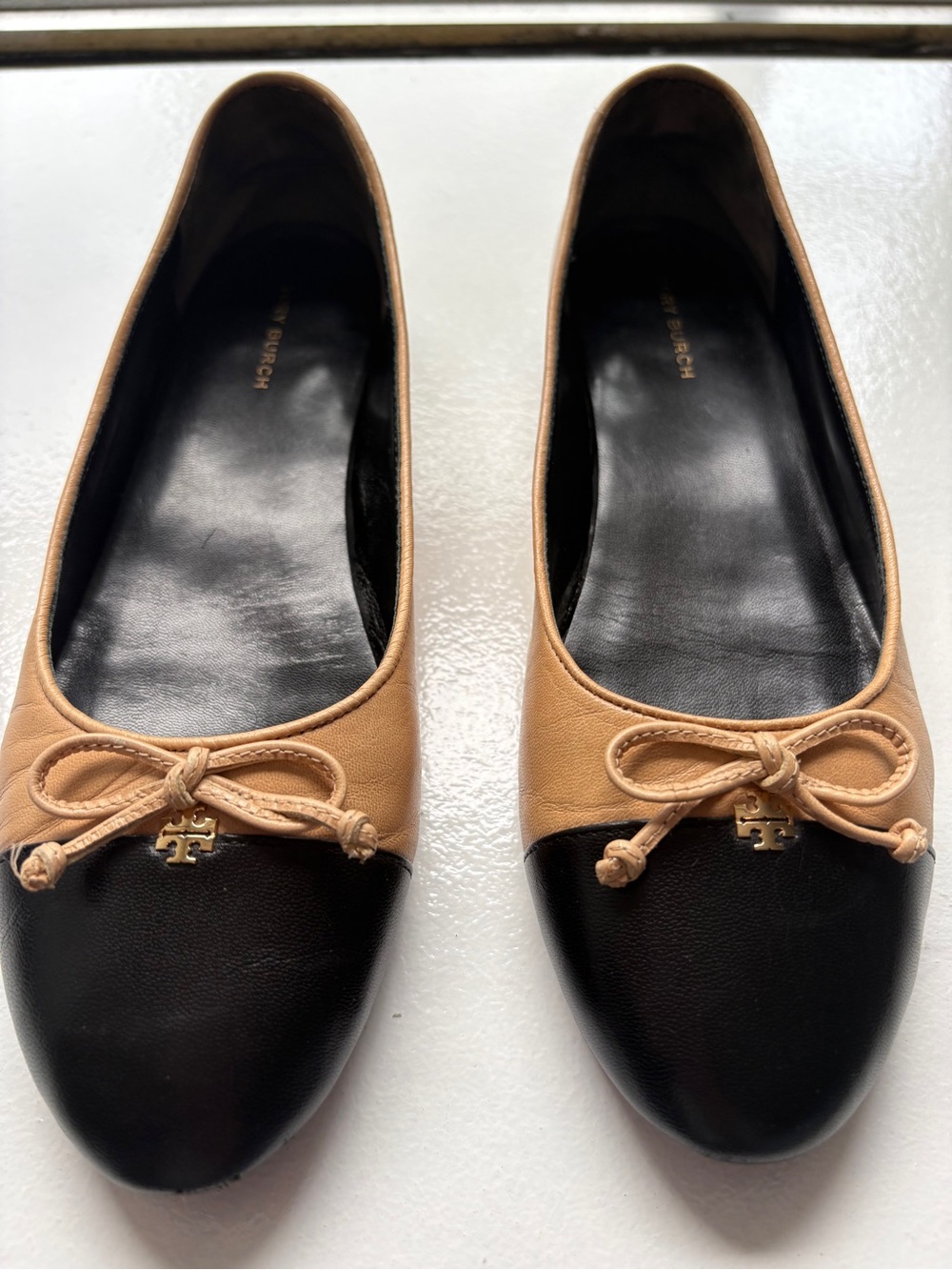 Tory Burch Cap-Toe Ballet Flats / Ginger Shortbread / 7.5 - Picture 3 of 8